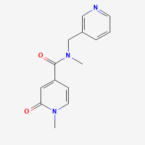 molecular formula C14H15N3O2 B6628753 N,1-dimethyl-2-oxo-N-(pyridin-3-ylmethyl)pyridine-4-carboxamide 