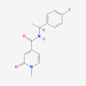 molecular formula C15H15FN2O2 B6628760 N-[1-(4-fluorophenyl)ethyl]-1-methyl-2-oxopyridine-4-carboxamide 