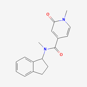 molecular formula C17H18N2O2 B6628783 N-(2,3-dihydro-1H-inden-1-yl)-N,1-dimethyl-2-oxopyridine-4-carboxamide 