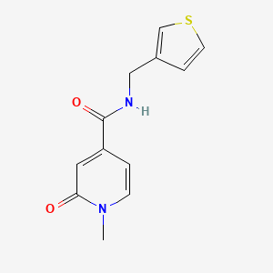 molecular formula C12H12N2O2S B6628801 1-methyl-2-oxo-N-(thiophen-3-ylmethyl)pyridine-4-carboxamide 