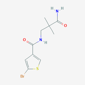 molecular formula C10H13BrN2O2S B6628823 N-(3-amino-2,2-dimethyl-3-oxopropyl)-5-bromothiophene-3-carboxamide 