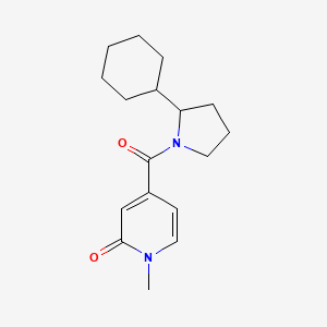 molecular formula C17H24N2O2 B6628836 4-(2-Cyclohexylpyrrolidine-1-carbonyl)-1-methylpyridin-2-one 