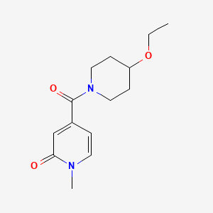 molecular formula C14H20N2O3 B6628843 4-(4-Ethoxypiperidine-1-carbonyl)-1-methylpyridin-2-one 