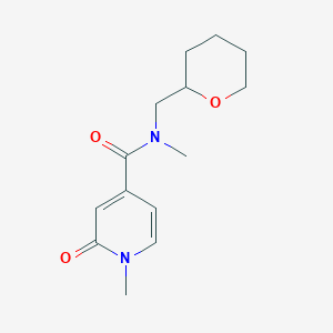 molecular formula C14H20N2O3 B6628844 N,1-dimethyl-N-(oxan-2-ylmethyl)-2-oxopyridine-4-carboxamide 