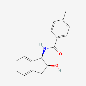 molecular formula C17H17NO2 B6628847 N-[(1R,2S)-2-hydroxy-2,3-dihydro-1H-inden-1-yl]-4-methylbenzamide 