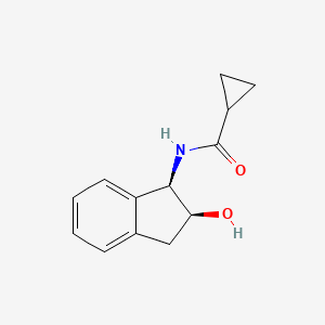 N-[(1R,2S)-2-hydroxy-2,3-dihydro-1H-inden-1-yl]cyclopropanecarboxamide