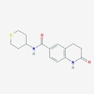 2-oxo-N-(thian-4-yl)-3,4-dihydro-1H-quinoline-6-carboxamide