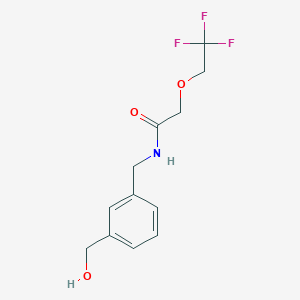 N-[[3-(hydroxymethyl)phenyl]methyl]-2-(2,2,2-trifluoroethoxy)acetamide