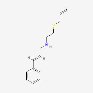 molecular formula C14H19NS B6628908 (E)-3-phenyl-N-(2-prop-2-enylsulfanylethyl)prop-2-en-1-amine 