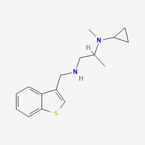 molecular formula C16H22N2S B6628923 1-N-(1-benzothiophen-3-ylmethyl)-2-N-cyclopropyl-2-N-methylpropane-1,2-diamine 