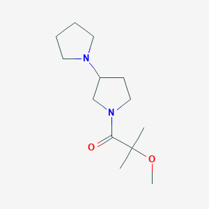 molecular formula C13H24N2O2 B6628947 2-Methoxy-2-methyl-1-(3-pyrrolidin-1-ylpyrrolidin-1-yl)propan-1-one 