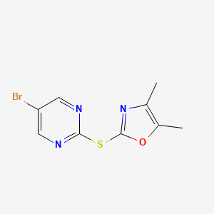 2-(5-Bromopyrimidin-2-yl)sulfanyl-4,5-dimethyl-1,3-oxazole