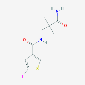 molecular formula C10H13IN2O2S B6628958 N-(3-amino-2,2-dimethyl-3-oxopropyl)-5-iodothiophene-3-carboxamide 