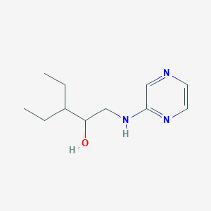 molecular formula C11H19N3O B6628962 3-Ethyl-1-(pyrazin-2-ylamino)pentan-2-ol 