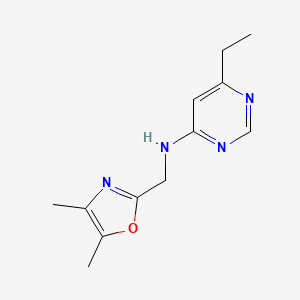 molecular formula C12H16N4O B6628971 N-[(4,5-dimethyl-1,3-oxazol-2-yl)methyl]-6-ethylpyrimidin-4-amine 