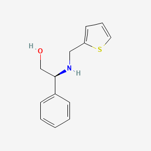 molecular formula C13H15NOS B6628979 (2S)-2-phenyl-2-(thiophen-2-ylmethylamino)ethanol 