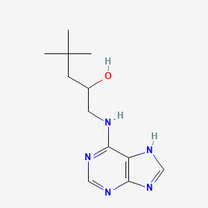 molecular formula C12H19N5O B6629001 4,4-dimethyl-1-(7H-purin-6-ylamino)pentan-2-ol 