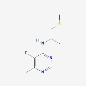 molecular formula C9H14FN3S B6629002 5-fluoro-6-methyl-N-(1-methylsulfanylpropan-2-yl)pyrimidin-4-amine 