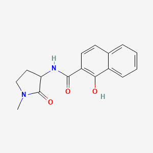 molecular formula C16H16N2O3 B6629023 1-hydroxy-N-(1-methyl-2-oxopyrrolidin-3-yl)naphthalene-2-carboxamide 