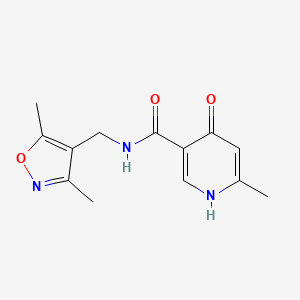 N-[(3,5-dimethyl-1,2-oxazol-4-yl)methyl]-6-methyl-4-oxo-1H-pyridine-3-carboxamide
