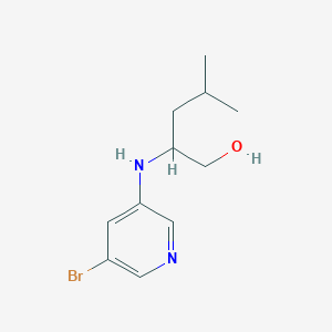 molecular formula C11H17BrN2O B6629046 2-[(5-Bromopyridin-3-yl)amino]-4-methylpentan-1-ol 