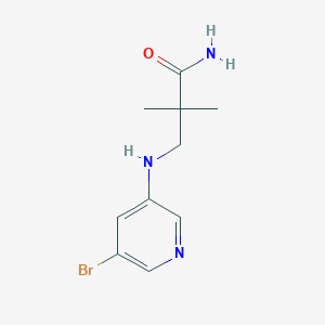 molecular formula C10H14BrN3O B6629059 3-[(5-Bromopyridin-3-yl)amino]-2,2-dimethylpropanamide 