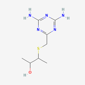molecular formula C8H15N5OS B6629067 3-[(4,6-Diamino-1,3,5-triazin-2-yl)methylsulfanyl]butan-2-ol 