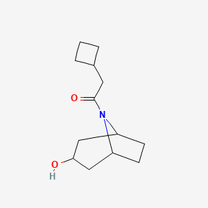 2-Cyclobutyl-1-(3-hydroxy-8-azabicyclo[3.2.1]octan-8-yl)ethanone