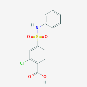 molecular formula C14H12ClNO4S B6629095 2-Chloro-4-[(2-methylphenyl)sulfamoyl]benzoic acid 