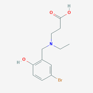 molecular formula C12H16BrNO3 B6629099 3-[(5-Bromo-2-hydroxyphenyl)methyl-ethylamino]propanoic acid 