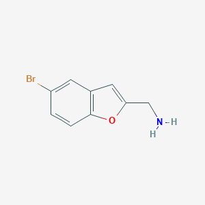 molecular formula C9H8BrNO B066291 (5-Bromobenzo[b]furan-2-yl)methylamine CAS No. 165736-51-6