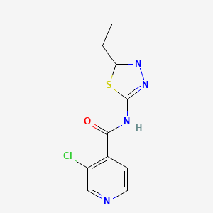 3-chloro-N-(5-ethyl-1,3,4-thiadiazol-2-yl)pyridine-4-carboxamide