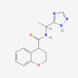 N-[1-(1H-1,2,4-triazol-5-yl)ethyl]-3,4-dihydro-2H-chromene-4-carboxamide