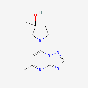 3-Methyl-1-(5-methyl-[1,2,4]triazolo[1,5-a]pyrimidin-7-yl)pyrrolidin-3-ol
