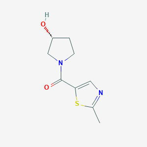 [(3R)-3-hydroxypyrrolidin-1-yl]-(2-methyl-1,3-thiazol-5-yl)methanone