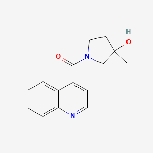 molecular formula C15H16N2O2 B6629184 (3-Hydroxy-3-methylpyrrolidin-1-yl)-quinolin-4-ylmethanone 