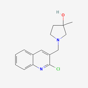 molecular formula C15H17ClN2O B6629188 1-[(2-Chloroquinolin-3-yl)methyl]-3-methylpyrrolidin-3-ol 