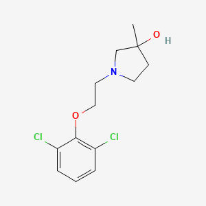 molecular formula C13H17Cl2NO2 B6629208 1-[2-(2,6-Dichlorophenoxy)ethyl]-3-methylpyrrolidin-3-ol 
