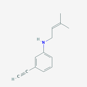 molecular formula C13H15N B6629216 3-ethynyl-N-(3-methylbut-2-enyl)aniline 