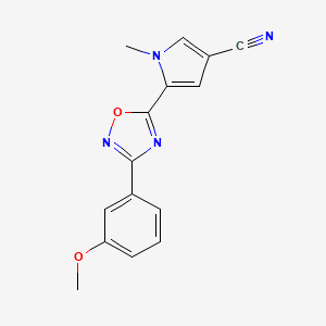 5-[3-(3-Methoxyphenyl)-1,2,4-oxadiazol-5-yl]-1-methylpyrrole-3-carbonitrile