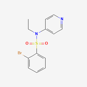molecular formula C13H13BrN2O2S B6629238 2-bromo-N-ethyl-N-pyridin-4-ylbenzenesulfonamide 