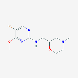 molecular formula C11H17BrN4O2 B6629244 5-bromo-4-methoxy-N-[(4-methylmorpholin-2-yl)methyl]pyrimidin-2-amine 