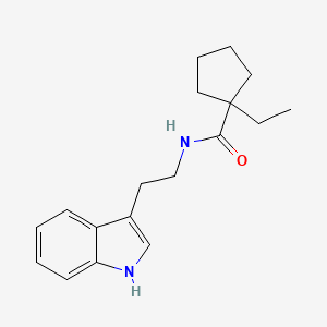 molecular formula C18H24N2O B6629253 1-ethyl-N-[2-(1H-indol-3-yl)ethyl]cyclopentane-1-carboxamide 