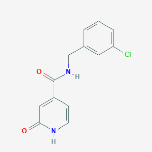 molecular formula C13H11ClN2O2 B6629289 N-[(3-chlorophenyl)methyl]-2-oxo-1H-pyridine-4-carboxamide 