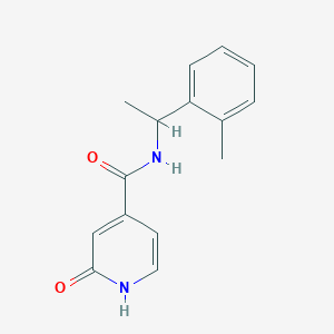 molecular formula C15H16N2O2 B6629303 N-[1-(2-methylphenyl)ethyl]-2-oxo-1H-pyridine-4-carboxamide 