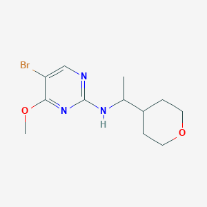 5-bromo-4-methoxy-N-[1-(oxan-4-yl)ethyl]pyrimidin-2-amine