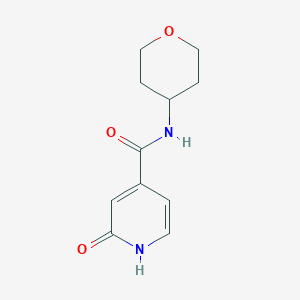molecular formula C11H14N2O3 B6629321 N-(oxan-4-yl)-2-oxo-1H-pyridine-4-carboxamide 
