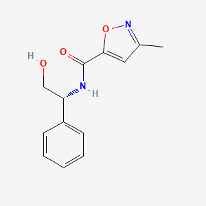 molecular formula C13H14N2O3 B6629343 N-[(1R)-2-hydroxy-1-phenylethyl]-3-methyl-1,2-oxazole-5-carboxamide 