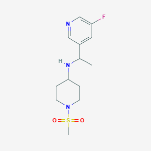 molecular formula C13H20FN3O2S B6629374 N-[1-(5-fluoropyridin-3-yl)ethyl]-1-methylsulfonylpiperidin-4-amine 