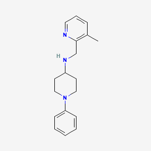 molecular formula C18H23N3 B6629390 N-[(3-methylpyridin-2-yl)methyl]-1-phenylpiperidin-4-amine 